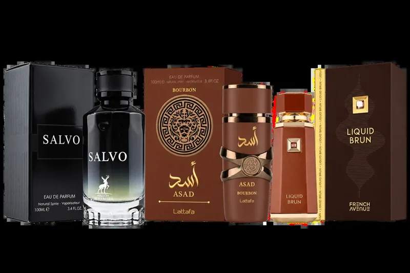 Salvo, Asad Bourbon e Liquid Brun com suas embalagens
